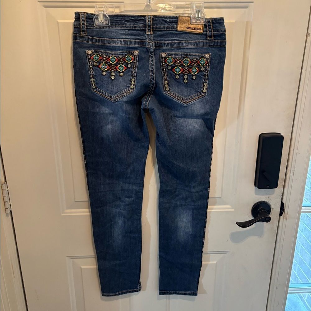 Grace In LA Western Boho Jeans size 30 - Picture 6 of 7